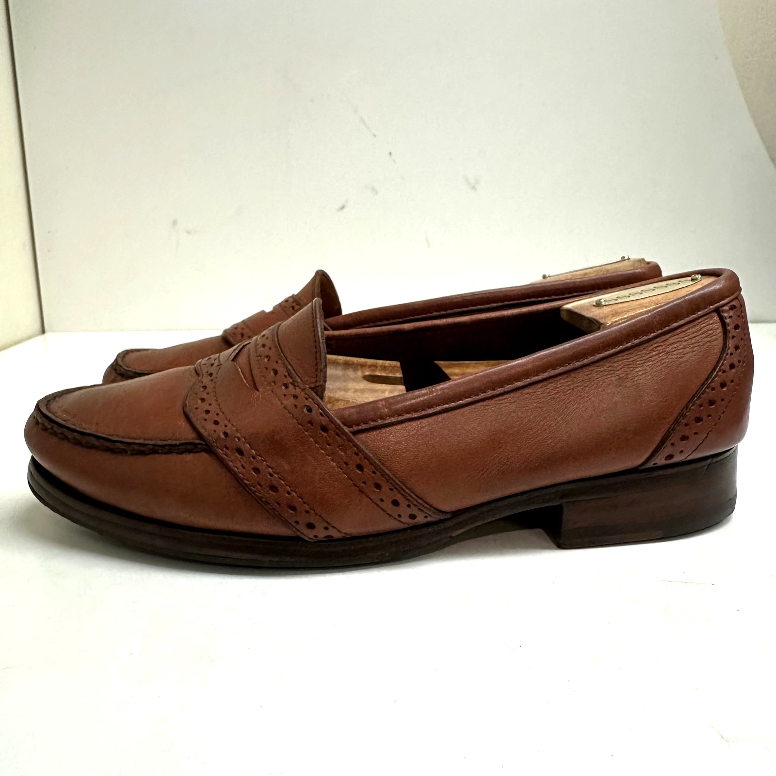 Euc Rancourt & Co. X Polo Ralph Lauren Penny Loafers Brogued Made In Maine Usa 9 — image 4 of 8